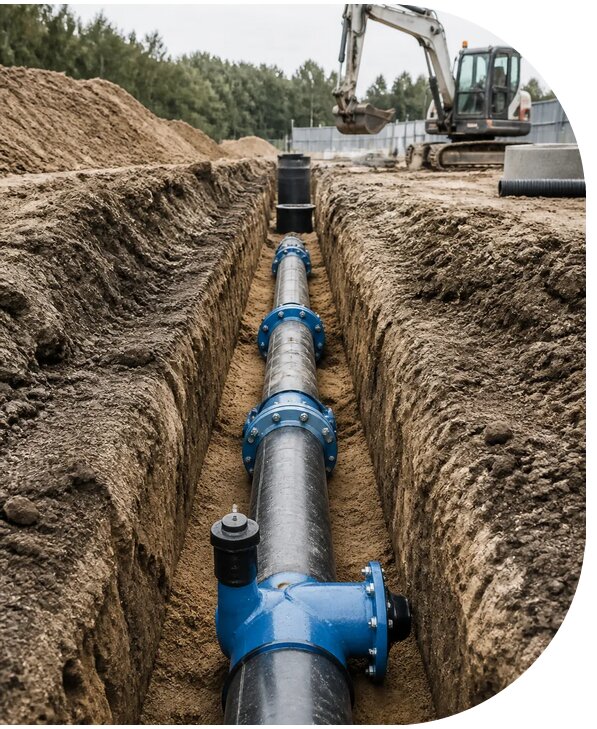 Строительство наружных сетей водоснабжения для объектов в Еманжелинске